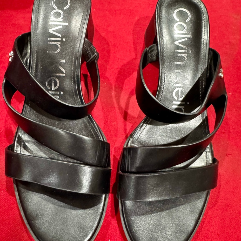 Calvin Klein Black Strappy Sandals